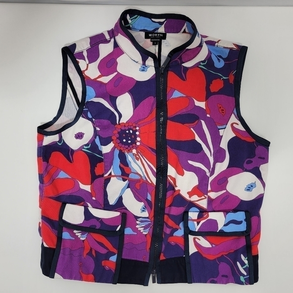 Worth New York Multi Color Floral Vest - Picture 9 of 12
